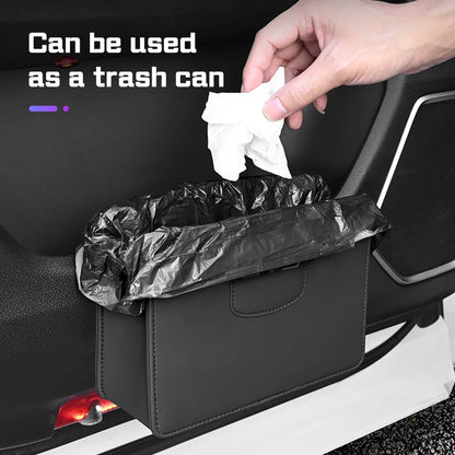 Pour BYD Song Plus Yuan Pro Tang EV F0 F3 joint u DMi Han Qin dauphin voiture boîte de rangement en cuir porte poubelle siège arrière sac poubelle