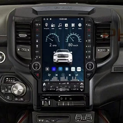 Lecteur Dvd de voiture de 13.6 pouces, Radio Android, écran tactile, Navigation Gps, Carplay pour Dodge Ram 2018 – 2023