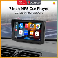 Junsun 7 pouces Portable écran tactile Carplay pour Apple Android Auto autoradio Radio multimédia lecteur vidéo Bluetooth FM AUX GPS