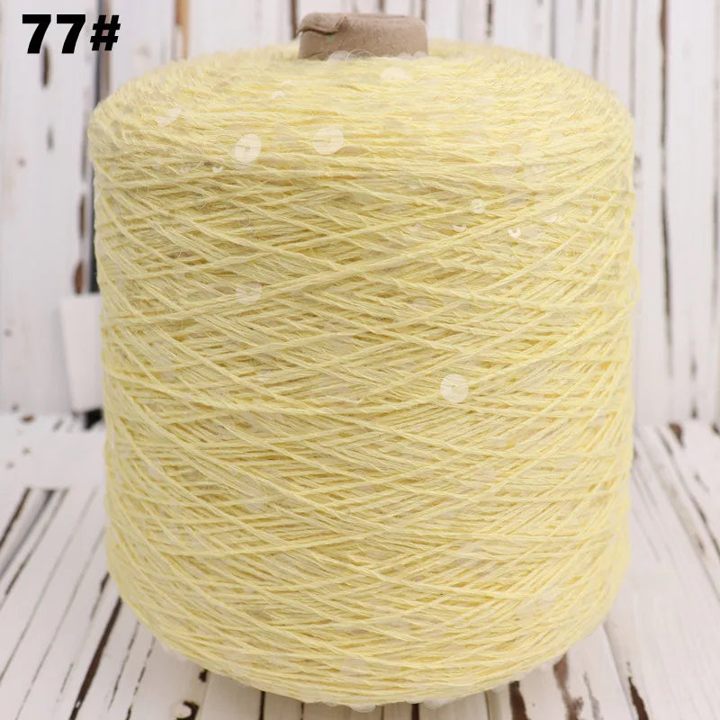 Fil à paillettes spécial 300, 900M, 100% coton, 6mm + 3mm, accessoires pour vêtements, bricolage, poupée de chiffon, fil à tricoter