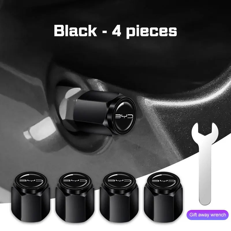 Bouchons de Valve de pneu de roue de voiture, couvercle de tige de pneu pour BYD Seagull M6 G3 G5 T3 F3 S6 Han Tang Dm/Qin PLUS/Song Pro/Yuan Dolphin Sealion 7