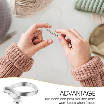 Anneau de boucle de Crochet réglable, 2 pièces, Guide de fil tricoté, support plus rapide, dé à coudre, Crocheters, anneau de fil, outils de couture