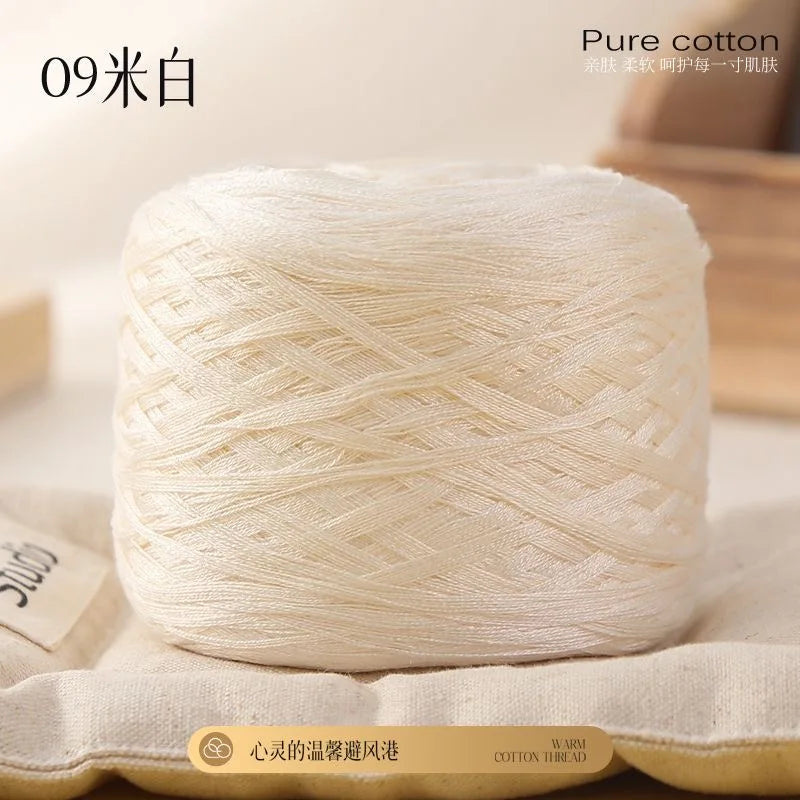 Fil de coton de bambou 100g pour tricoter le fil de coton, ligne Croche, tissu en soie de styliste, frais en été, fil pour bébé tricoté