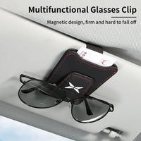 Clip de lunettes de voiture, pare-soleil Portable en daim, support de rangement pour Xpeng P7 G3 G3i G9 P5 X2 N5 F30 H93 Beta 2019 2020 2021