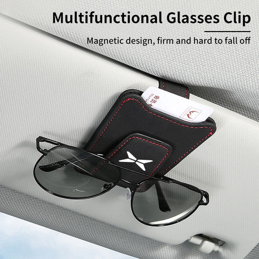 Clip de lunettes de voiture, pare-soleil Portable en daim, support de rangement pour Xpeng P7 G3 G3i G9 P5 X2 N5 F30 H93 Beta 2019 2020 2021