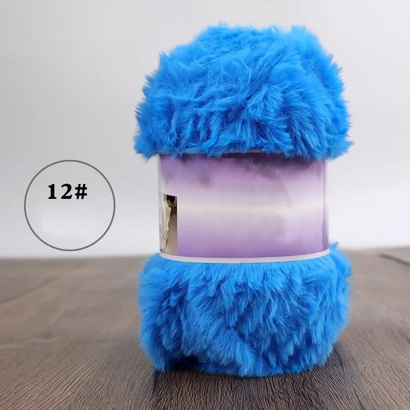 Fil de fausse fourrure 200g pour tricoter des pantoufles, des pulls chauds, des écharpes et des chapeaux faits à la main