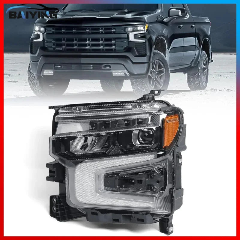 Phare Chevrolet Solod 1500 Applicable 87828575 85594431, faible Configuration, noir, année 2022-2023