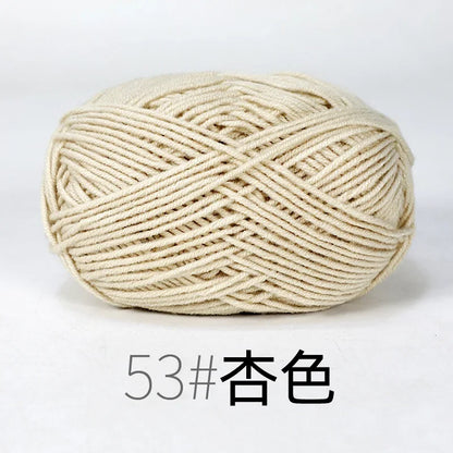 Fil de Lanas teint en coton au lait, 86 couleurs, 4 plis, pour bébé, chapeau, écharpe, pull, poupées, artisanat fait à la main
