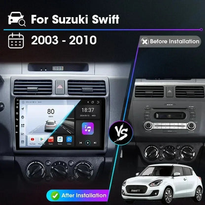 Srnubi autoradio pour Suzuki Swift 2003 2005 2006 2007 2008 2009 2010 sans fil Carplay Android Auto lecteur multimédia de voiture 2 Din
