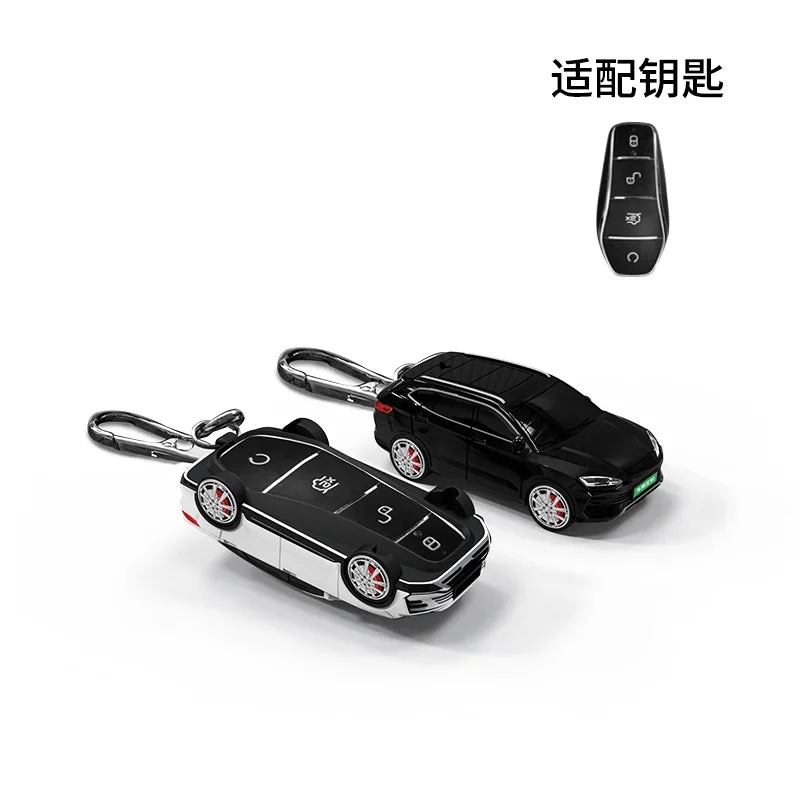 Pour BYD Song modèle de voiture pour BYD Song Plus Atto 3 Han EV Tang DM Qin joint dauphin télécommande voiture porte-clés couverture porte-clés accessoires