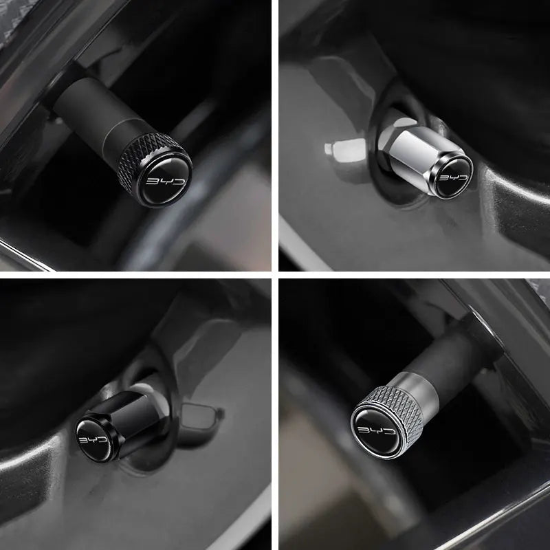 Bouchons de Valve de pneu de roue de voiture, couvercle de tige de pneu pour BYD Seagull M6 G3 G5 T3 F3 S6 Han Tang Dm/Qin PLUS/Song Pro/Yuan Dolphin Sealion 7