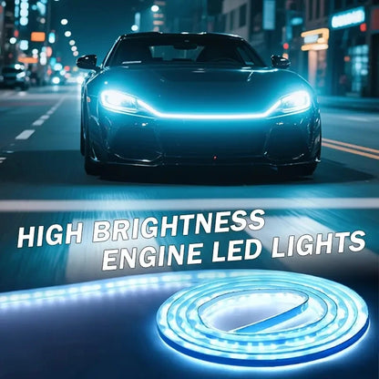 Bande lumineuse Led météore dynamique pour capot de voiture, 1 pièce, Guide universel pour capot de moteur, barre lumineuse décorative, phares automobiles, feu de circulation