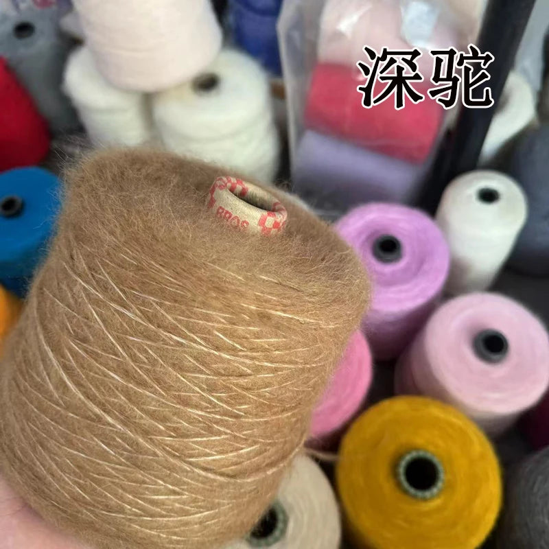 1 régiment de 500 grammes de laine Mohair ultra douce près du corps sans collant, foulards tricotés à la main, fil de pull