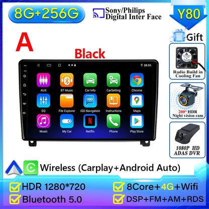 Autoradio Carplay pour Peugeot 407 2004-2011 Android 15 Navigation GPS Android Auto stéréo Android 15 vidéo 2K BT 4G No 2din DVD