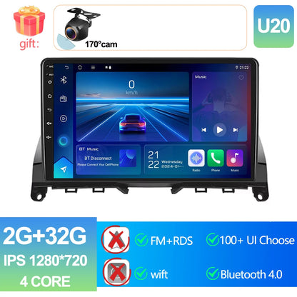 Pour Mercedes Benz classe C 3 W204 S204 2006 - 2011 Android 15 Carplay Auto autoradio multimédia lecteur vidéo Navigation GPS DSP
