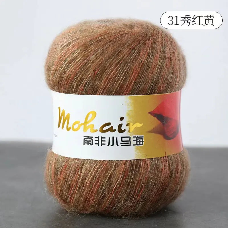 Fil de laine Mohair d'alpaga en peluche pour fil à tricoter, écharpe de pull 40 grammes/boule, fils épais de Lanas doux et chaud gonflés