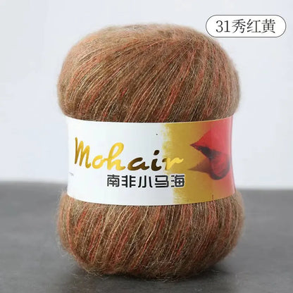 Fil de laine Mohair d'alpaga en peluche pour fil à tricoter, écharpe de pull 40 grammes/boule, fils épais de Lanas doux et chaud gonflés