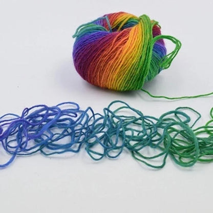 Rouleau de laine douce au Crochet pour bébé, fil de laine tricoté pour bébé, fil arc-en-ciel