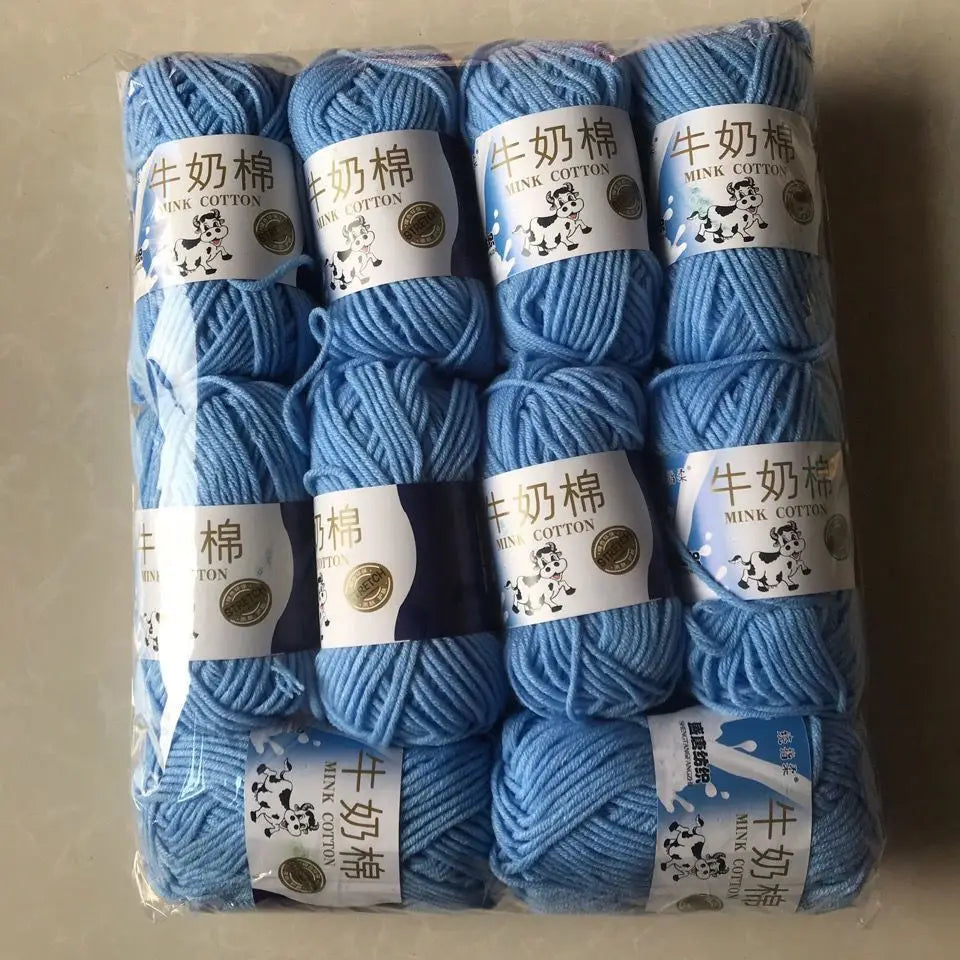 Fil de laine et de coton au lait, 500g, fil au Crochet pour écharpe tricotée à la main, pull, sacs de poupées, bricolage, fournitures de tricot au Crochet, 10 pièces/lot