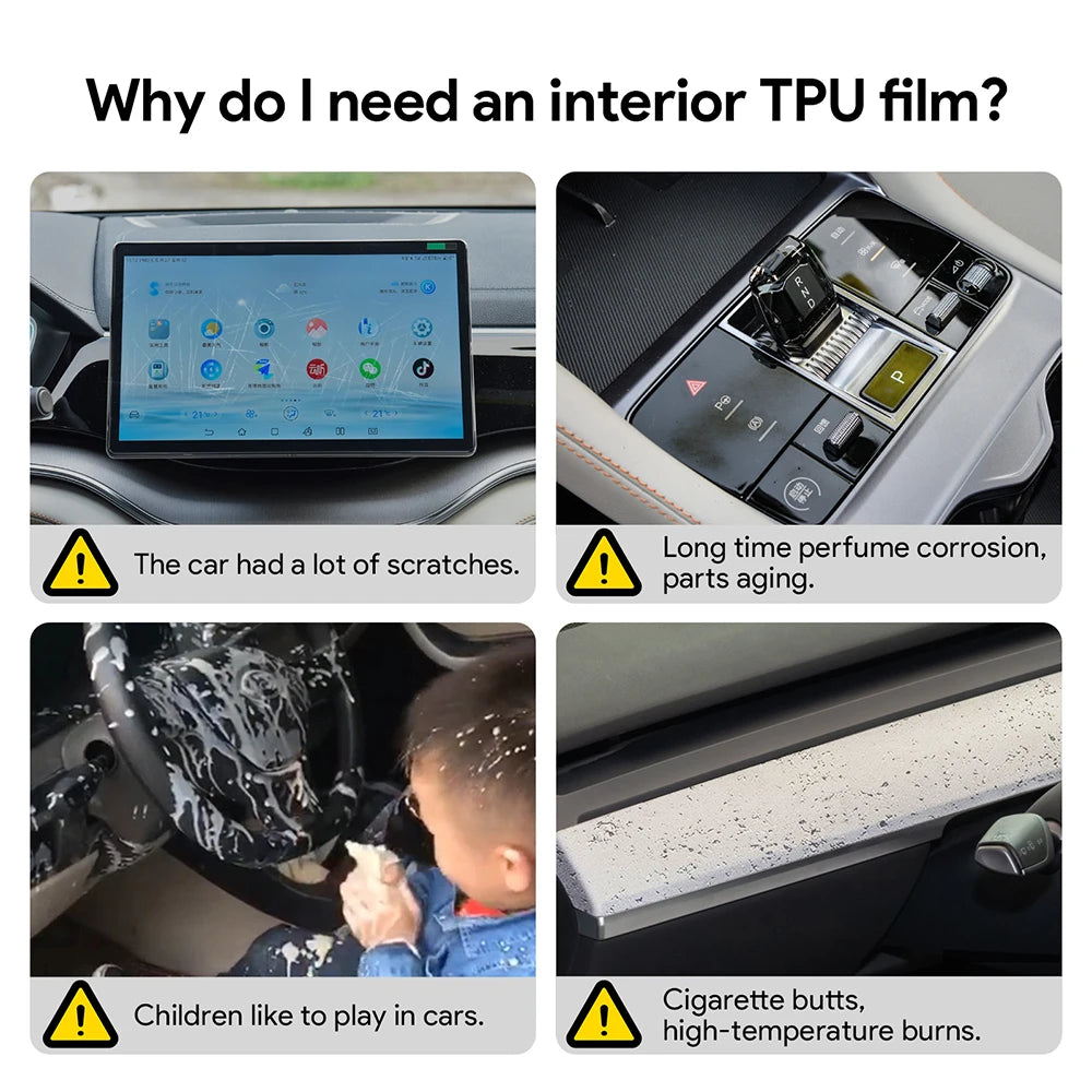 Film de protection TPU pour écran de navigation de console centrale de voiture BYD Seal U Sealion 6 Song Plus DM-i EV 2021-2025, conduite à droite