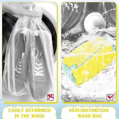 1/4 pièces chaussures de lavage sac protecteur fibres moelleuses Polyester chaussures de lavage Machine amicale sac à linge sacs de séchage