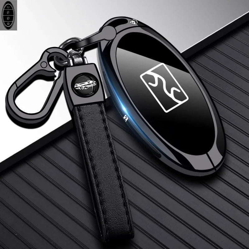 Housse de clé en métal de qualité supérieure pour BYD Yangwang U8/U9, étui de luxe à Protection complète pour clé de voiture, accessoires d'intérieur de voiture