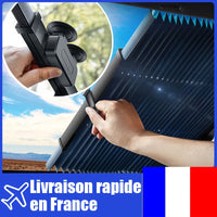 Rideau pare-soleil rétractable pour pare-brise de voiture, ensemble de protection pour fenêtre avant et arrière, Film réfléchissant UV, couverture de pare-soleil automobile