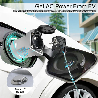 Déchargeur V2L, prise Schuko, véhicule V2L à charge de Type 2, Support MG BYD KIA, décharge pour Type 2, adaptateur de câble EV de décharge de voiture