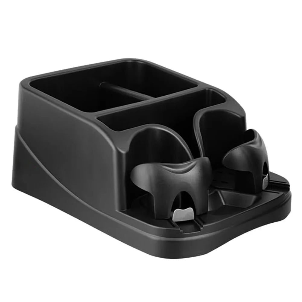 Boîte de rangement d'accoudoir de Console de voiture, support de plateau de siège de fente de voiture, organisateur avec 2 porte-gobelets réglables pour camions, rangement