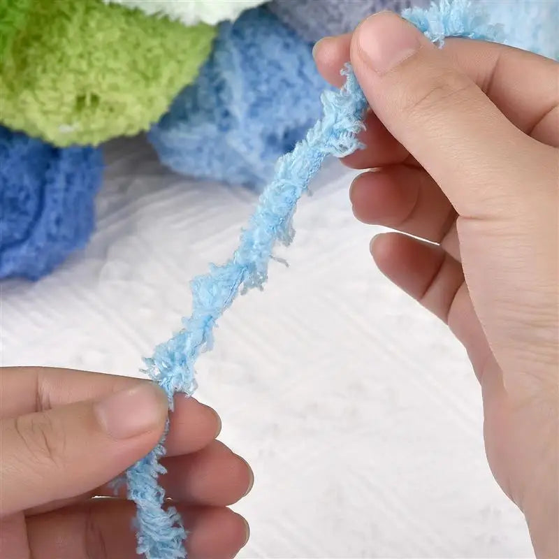 Fil Chenille doux et fin en velours de corail, 50g/paquet, fils de serviette pour tricoter, fil au Crochet, tricot à la main, poupées de bricolage