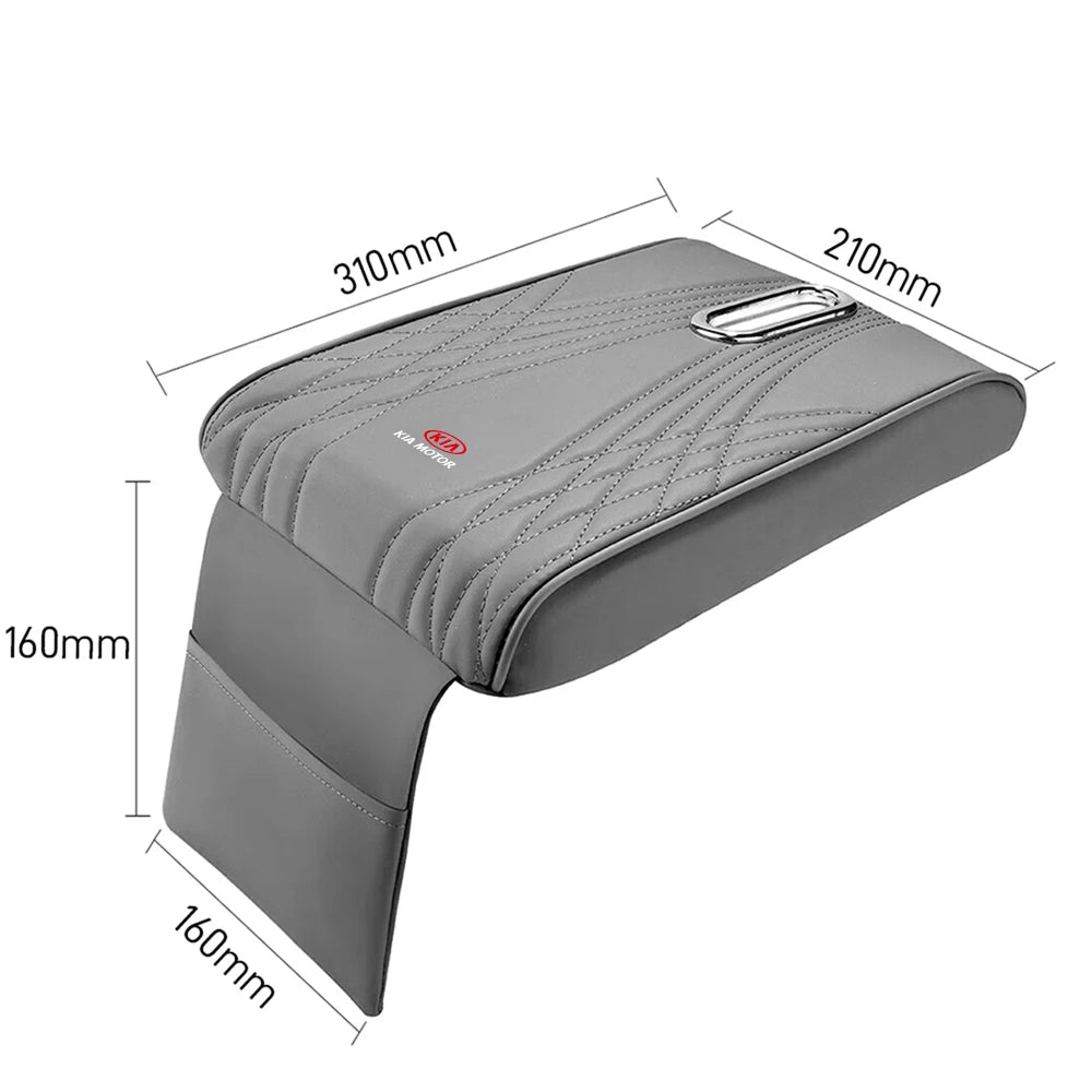 Housse de coussin de Protection pour accoudoir de voiture, 1 pièce, en cuir, pour Kia K1 K2 K3 K4 K5 K6 K7 K9 Stonic Stinger Venga Carens