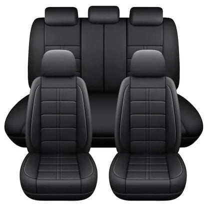 Housses de siège de voiture en cuir, ensemble complet de sièges 5 places, ajustement universel, rembourré de la plupart des voitures, imperméable, respirant, Anti-salissure
