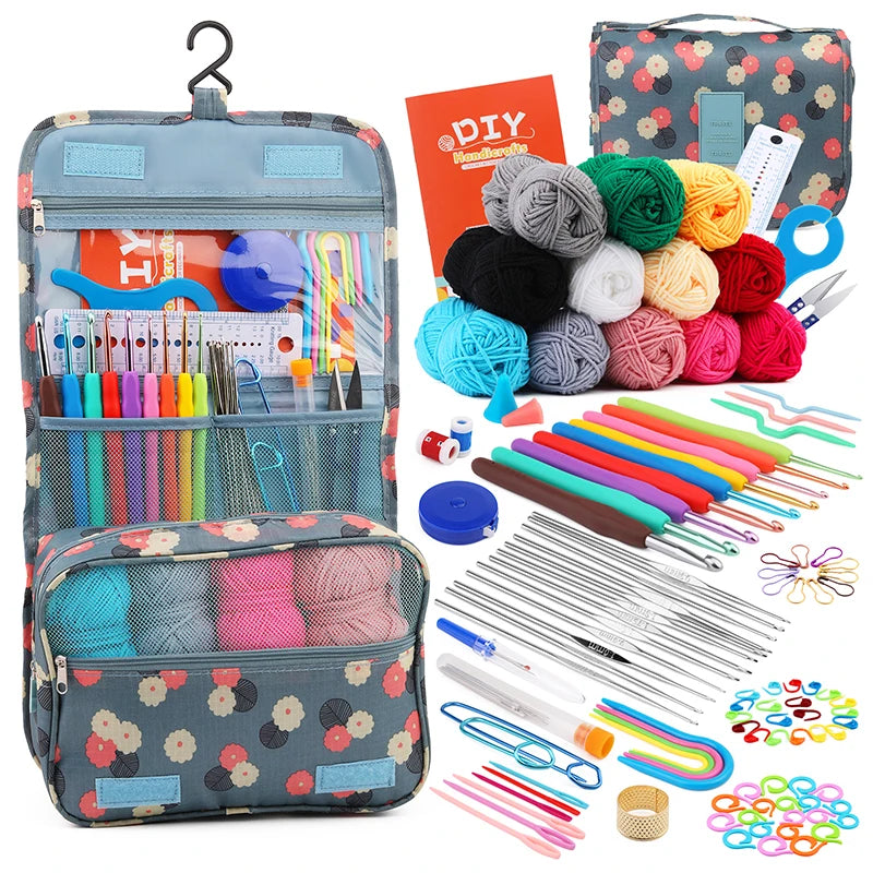 KRABALL – ensemble de crochets à tricoter, outil de couture à usage domestique, bricolage artisanal, marqueurs de tricot au Crochet, aiguilles, outils, accessoires de tissage avec sac