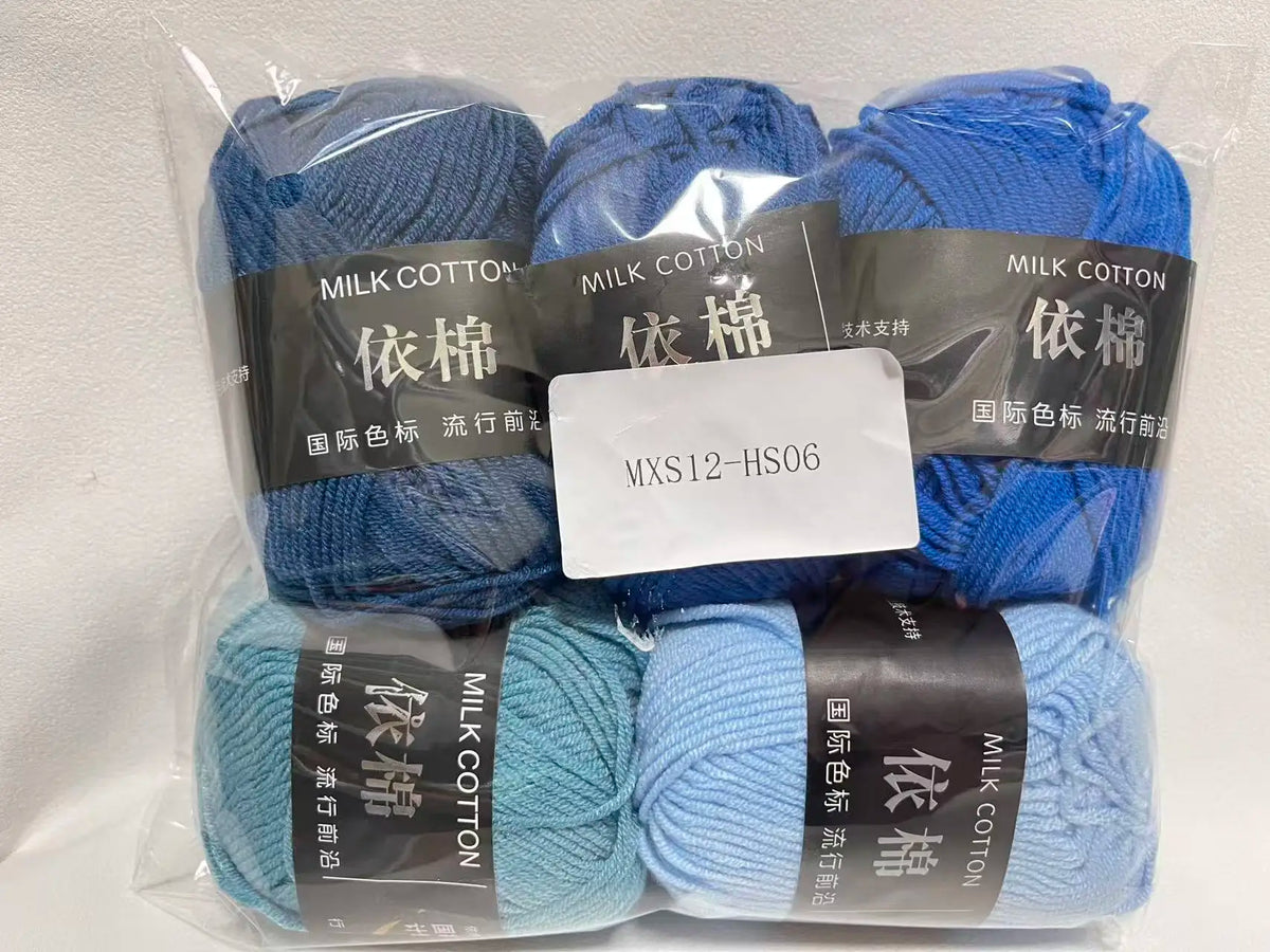 Combinaison de fils de coton au lait, couleurs mélangées, ensemble de fils à tricoter au Crochet pour bricolage artisanal, pull, écharpe, tricot, 5 pièces