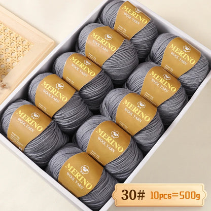 500 g de fil de laine d'alpaga mi-fin 212 de haute qualité, adapté au tricot de pulls, d'écharpes et de chapeaux, 10 écheveaux/paquet