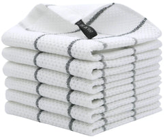 Chiffons de cuisine en coton à carreaux, chiffons de cuisine, essuie-mains, débarbouillettes super douces et absorbantes, 12x12in, 6 paquets