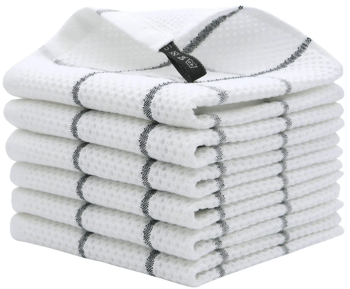 Chiffons de cuisine en coton à carreaux, chiffons de cuisine, essuie-mains, débarbouillettes super douces et absorbantes, 12x12in, 6 paquets