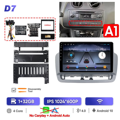 Pour Seat Ibiza 2012 2013 2014 2015 Android Auto Carplay Radio voiture lecteur vidéo multimédia GPS Navigation QLED écran tactile 4G