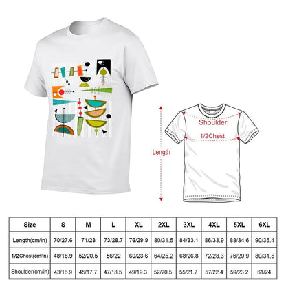 Homme coton chemise moderne homme milieu du siècle T-Shirt chemise 100% graphique # 55 t de luxe marque abstraite