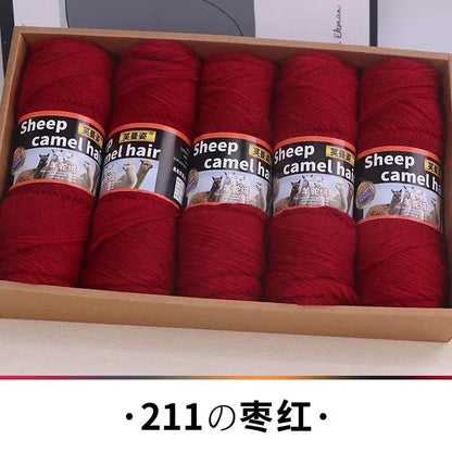 Fil de cachemire épais pour Crochet, tricot à la main, pull, écharpes, manteaux, chapeau, gants, bricolage, fil de laine d'alpaga doux et chaud, 500 g/ensemble