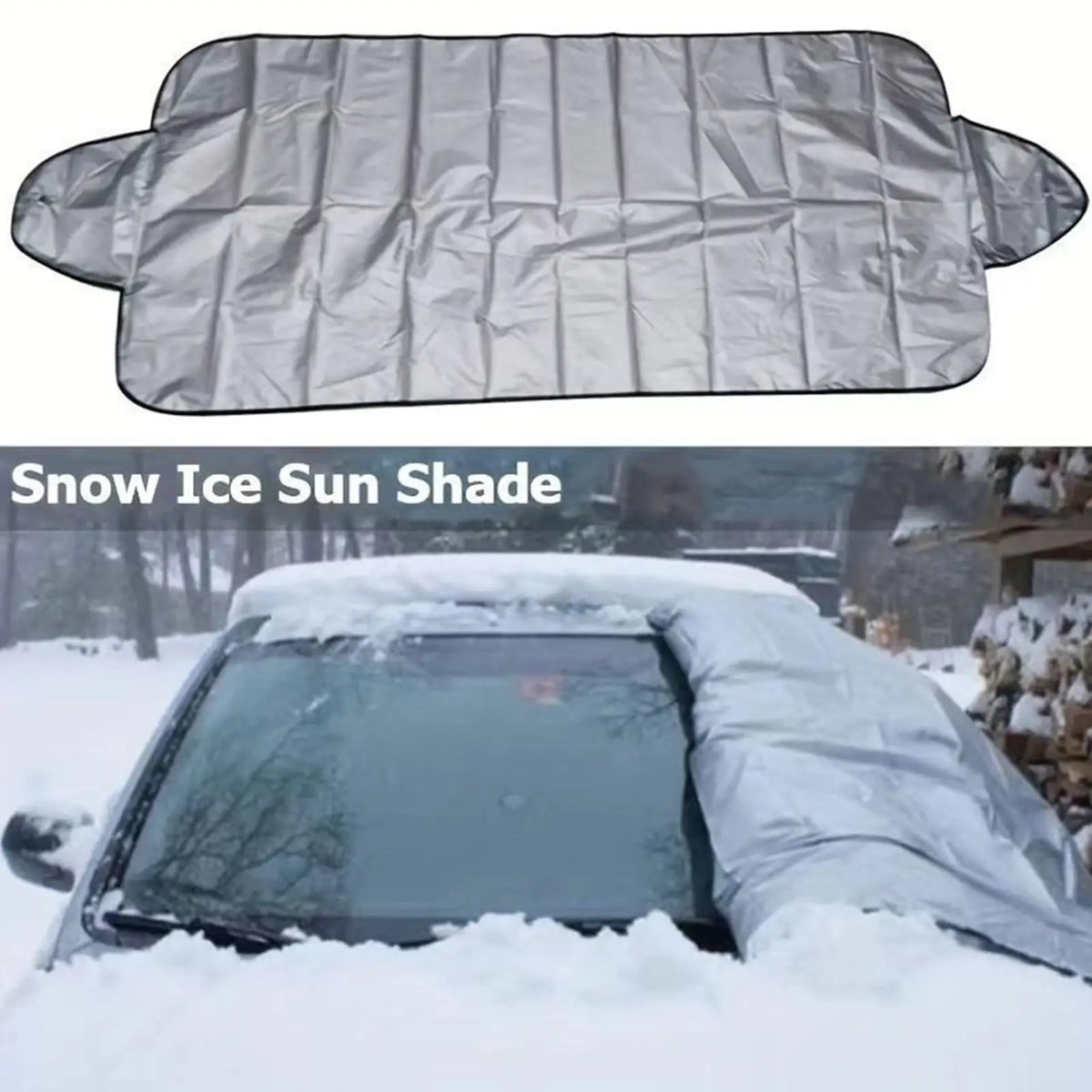 Couverture de pare-brise de voiture pour protection de fenêtre de gel pliante de glace couverture de pare-brise avant de voiture pour les déplacements quotidiens en hiver