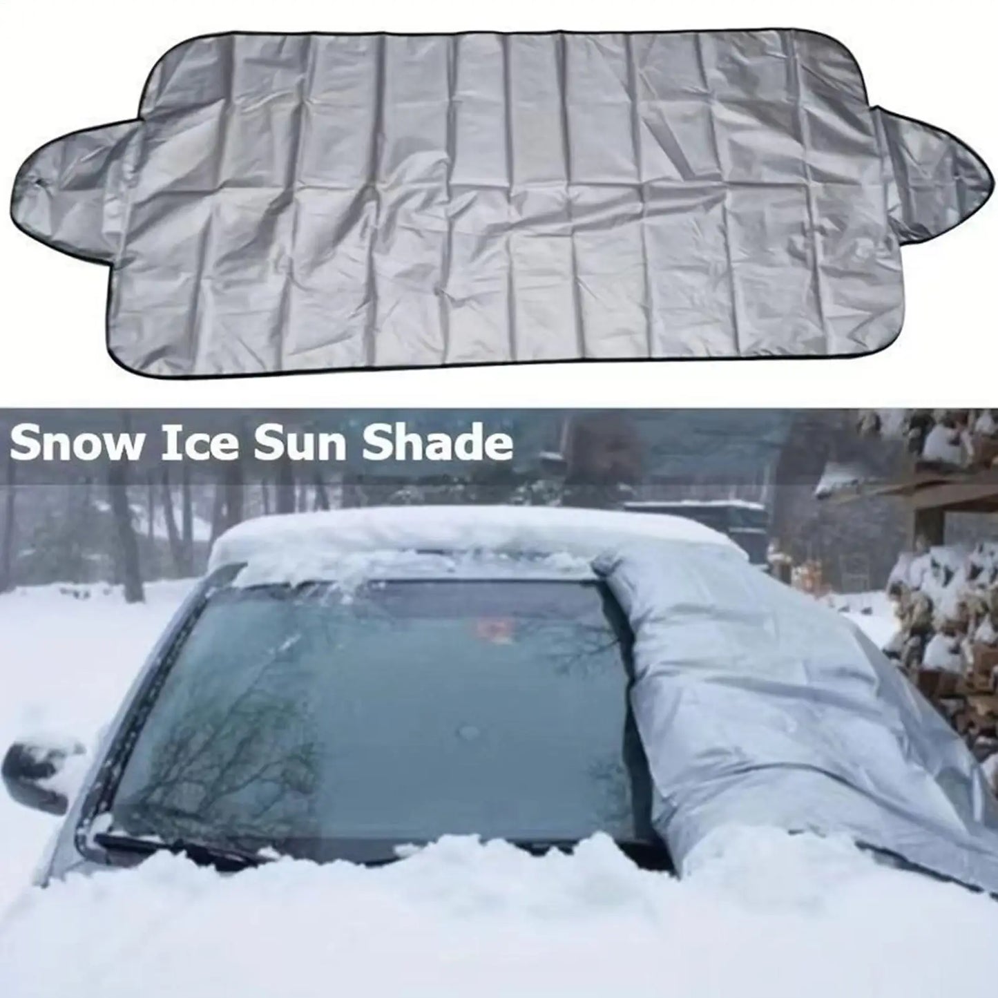 Couverture de pare-brise de voiture pour protection de fenêtre de gel pliante de glace couverture de pare-brise avant de voiture pour les déplacements quotidiens en hiver