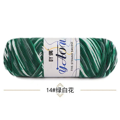 Fil à tricoter à la main en coton au lait coloré, 100g, section teinte au Crochet, ligne de fil, couverture, châle, chapeau, chaussettes, 200 mètres, 1 pièce