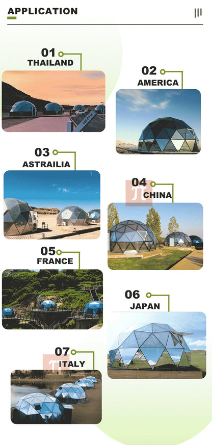 Tente dôme en verre de luxe de Style moderne pour 2-3 personnes, cadre en aluminium, tente extérieure en verre trempé pour fête, hôtel Igloo