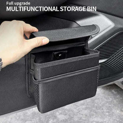 Poubelle automatique pliable avec couvercle magnétique, sac de rangement pour siège arrière de voiture, évaluation Leak-Verde