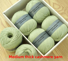 Fil de cachemire d'épaisseur moyenne, 500 g/ensemble, 4 plis, pour tricot au Crochet à la main, pull et pantalon, laine chaude, fil de laine 100%, doux pour la peau