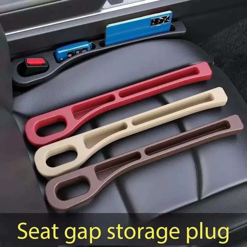 Organisateur universel de remplissage d'espace de siège de voiture en PU, 2 pièces, bouchon Anti-fuite, fente de bande, organisateur de rangement d'espace de siège, accessoires
