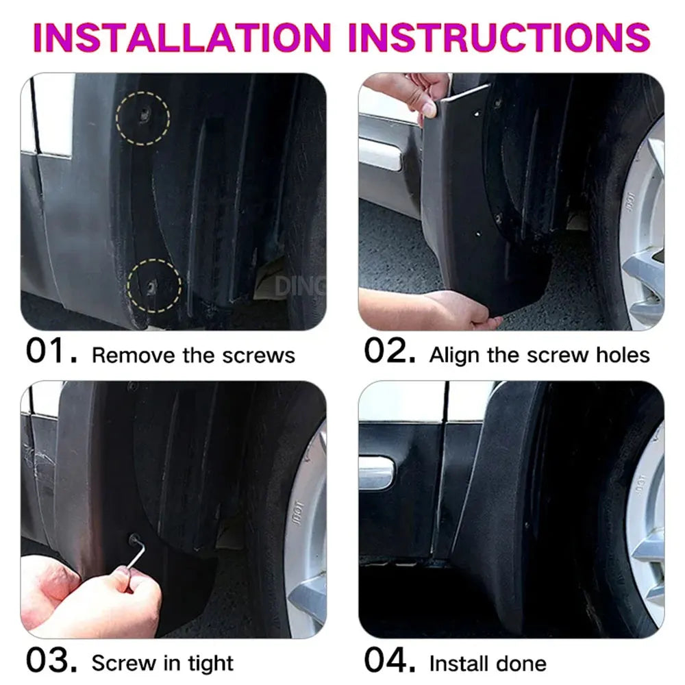 DPB garde-boue garde-boue adaptés pour BYD Tang L 2025 garde-boue de pneus bloquant les sédiments roues avant arrière ABS noir accessoires de voiture 4 pièces