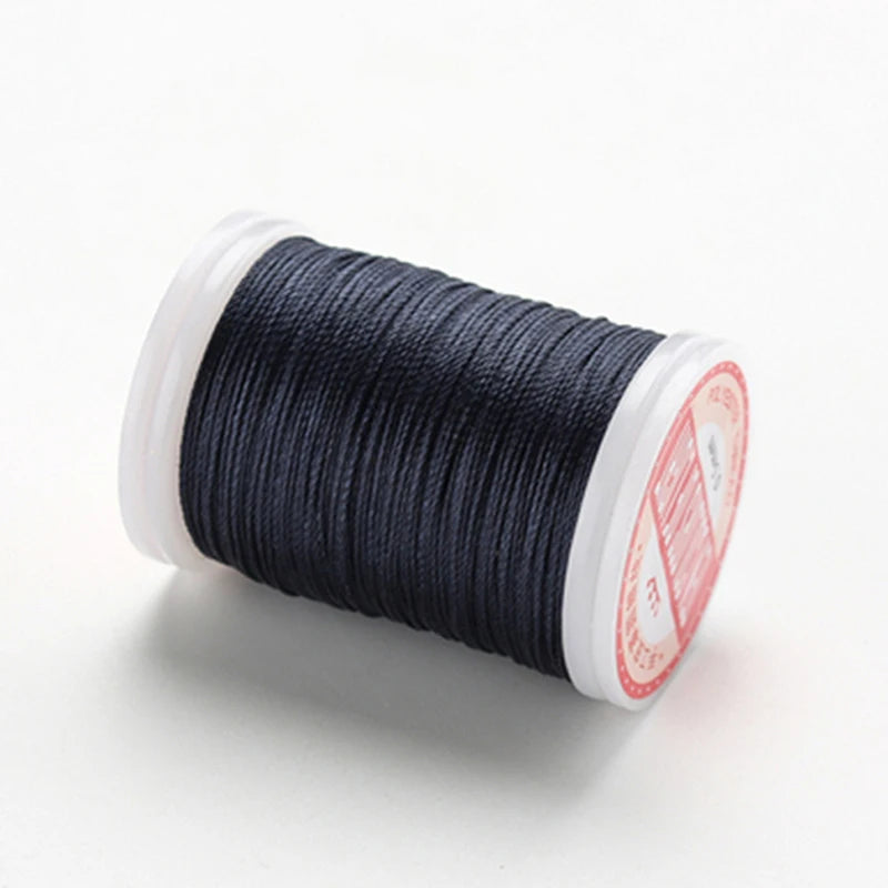 Fil à coudre rond ciré en Polyester, 0.4/0.5/0.6MM, accessoires de bricolage, artisanat du cuir, fil ciré, cordes enduites de cire, livraison directe