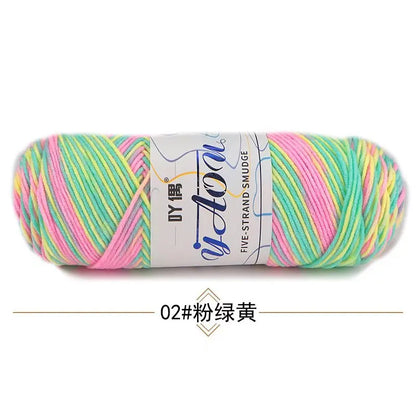 Fil à tricoter à la main en coton au lait coloré, 100g, section teinte au Crochet, ligne de fil, couverture, châle, chapeau, chaussettes, 200 mètres, 1 pièce